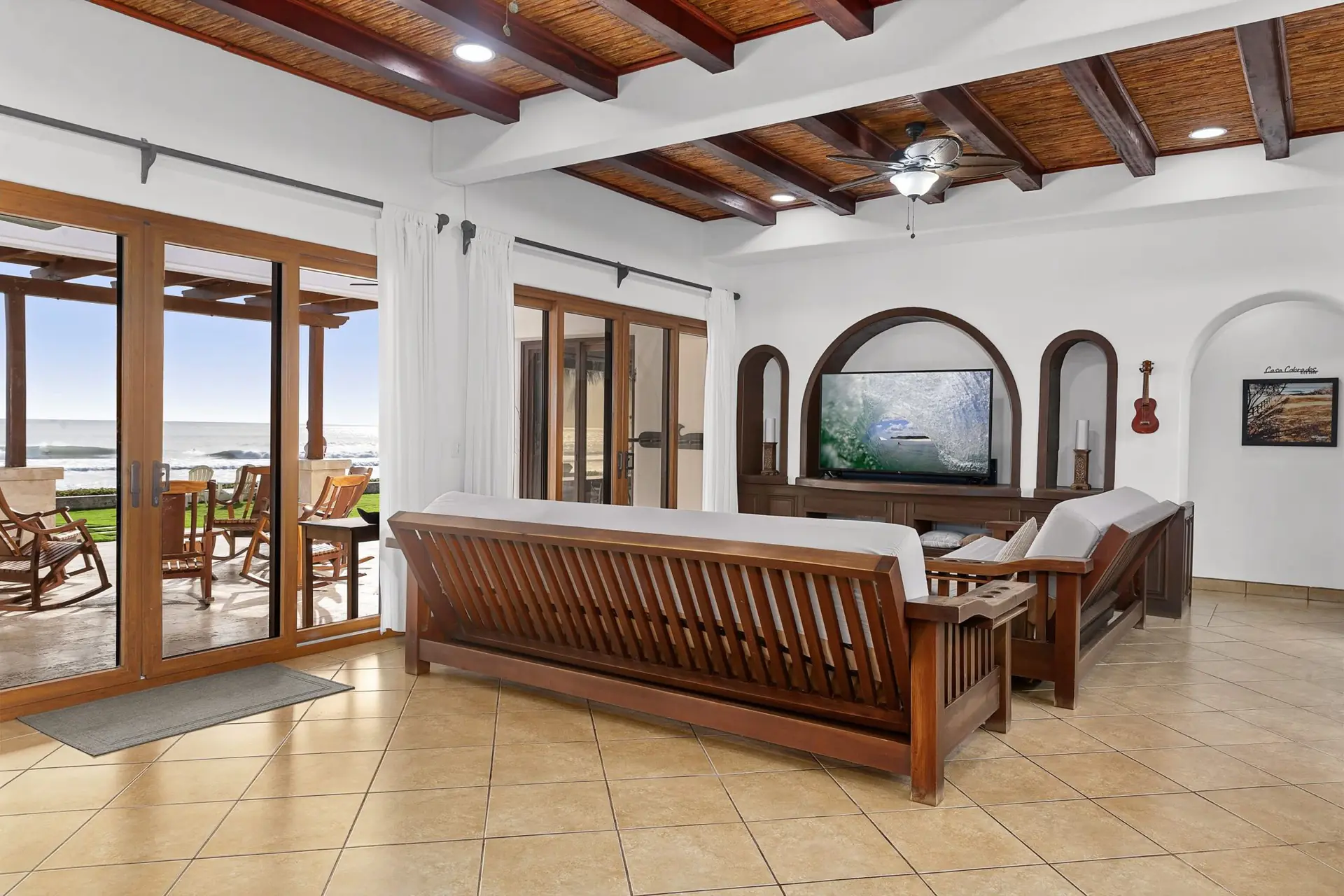 Open main-floor living room at Casa Colorados