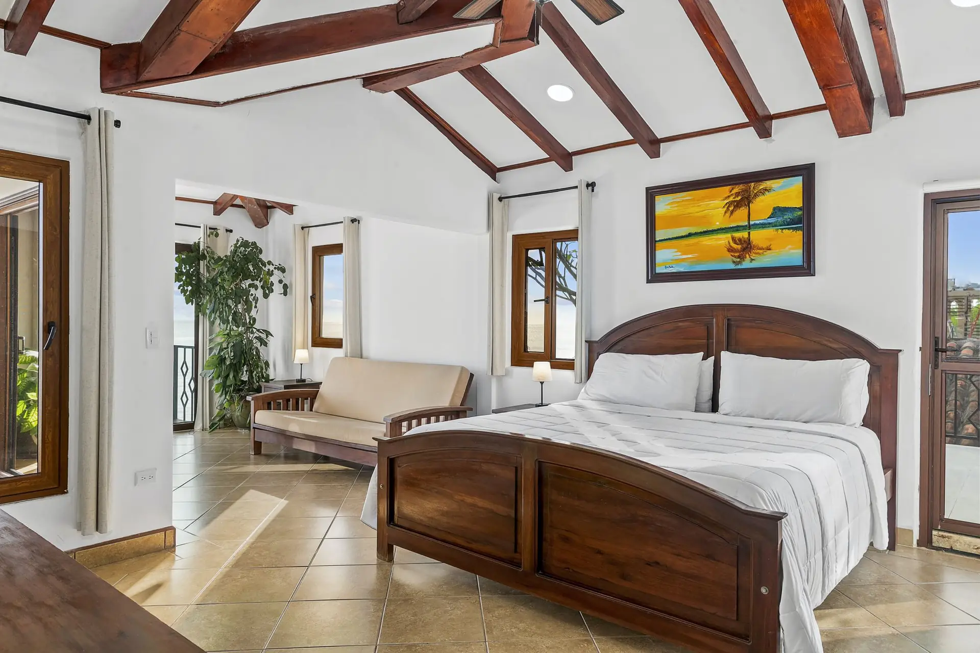 Plumeria Suite with king bed and futon