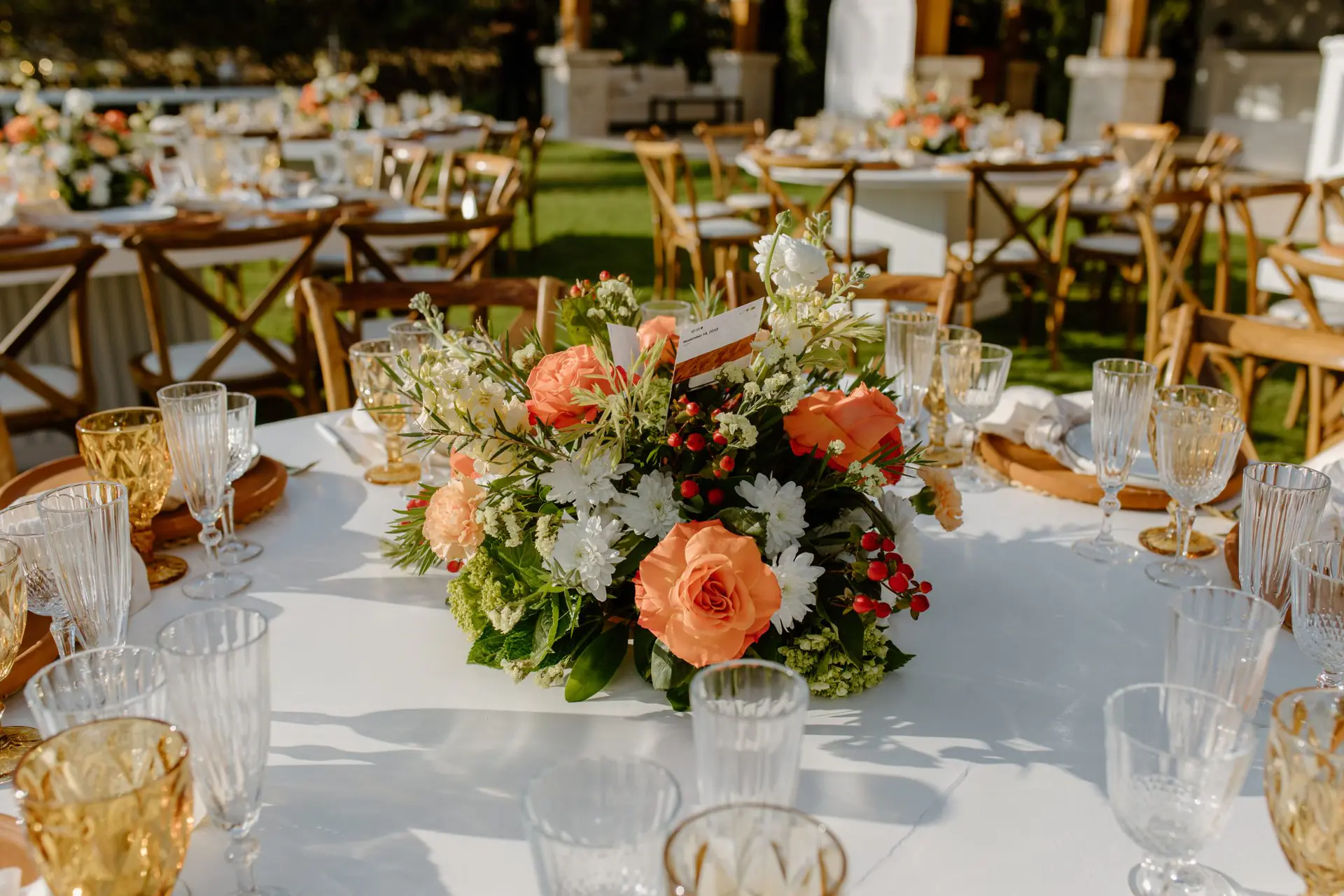 Oceanfront wedding reception at Casa Colorados