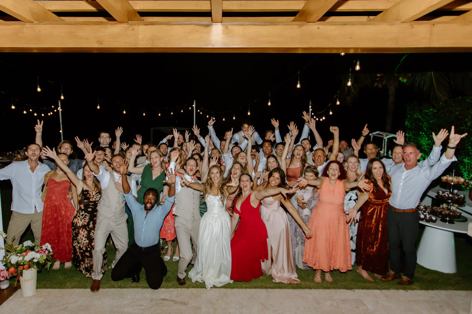 Wedding celebration beside the Pacific