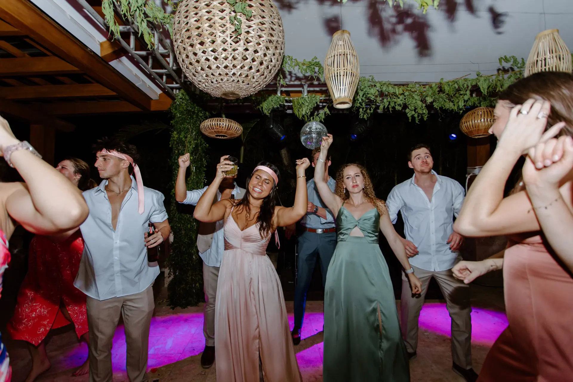 Wedding dance floor at Casa Colorados