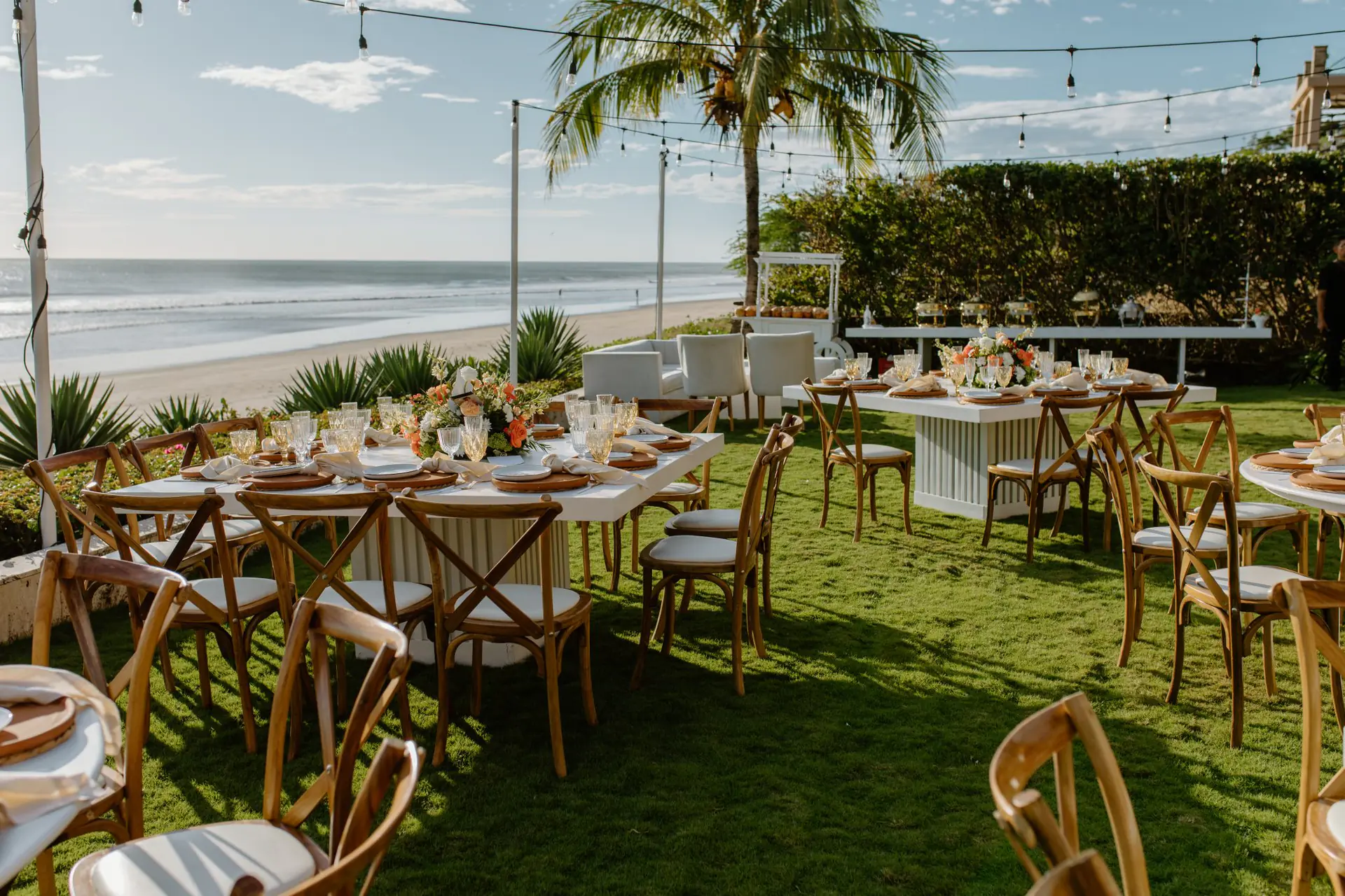 Wedding reception details at Casa Colorados